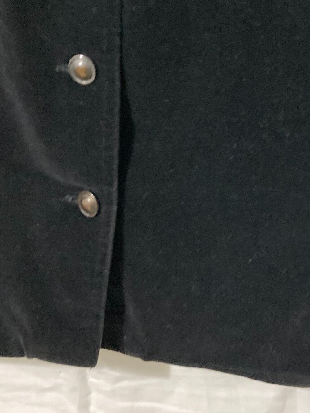 Talbots Vintage 90s Grunge Women M Vellore Velvet Black Vest Structured Short - Picture 5 of 6